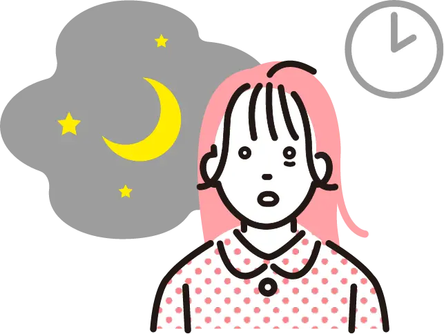 眠れない女性